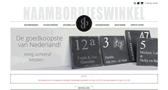 Desktop Screenshot of naambordjeswinkel.nl